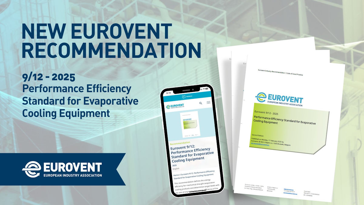 Eurovent actualiza su Recomendación para equipos de enfriamiento evaporativo